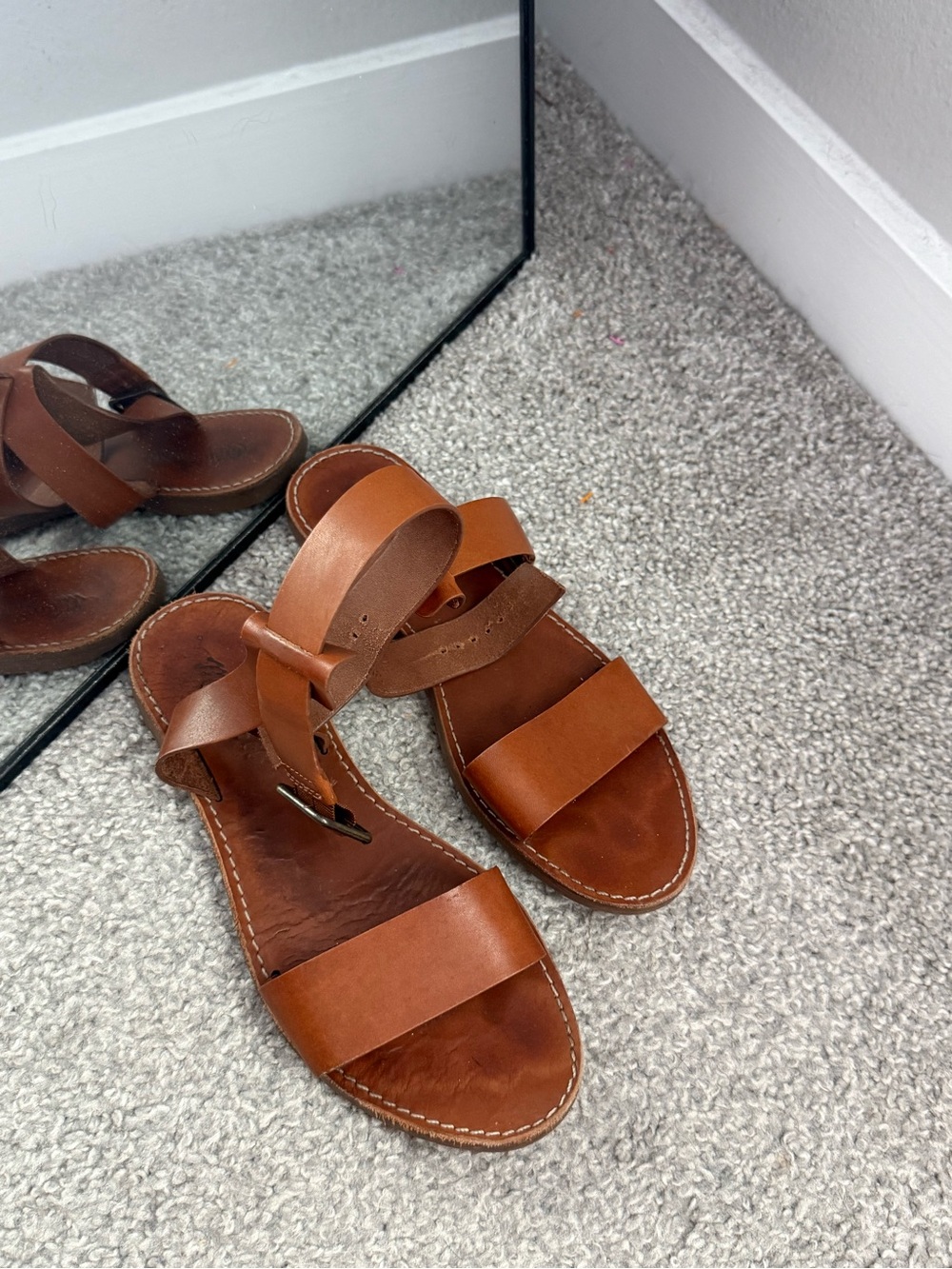 Madewell Boardwalk Ankle Strap Sandal Brown 7